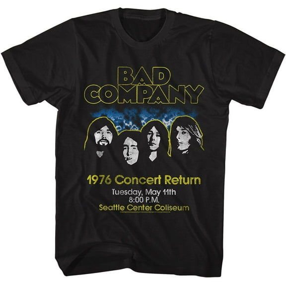 Bad Company Concert Return Black Adult T-Shirt