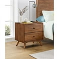 thumbnail image 2 of Home Square Mid-Century Modern 2 Drawer Nightstand in Cinnamon - Set of 2, 2 of 6