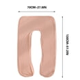thumbnail image 3 of Chiccall U-shaped Maternity Pillow Covers, Washable Removable Maternity Pillow Cover, 27.6"x51.2", Khaki, 3 of 4