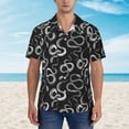 thumbnail image 5 of Uemuo Snake Printed Regular Fit Short Sleeve Casual Hawaiian Shirt for Men,Aloha shirt,Tropical shirt,Floral print shirt,Vacation Beach shirt-Small, 5 of 9