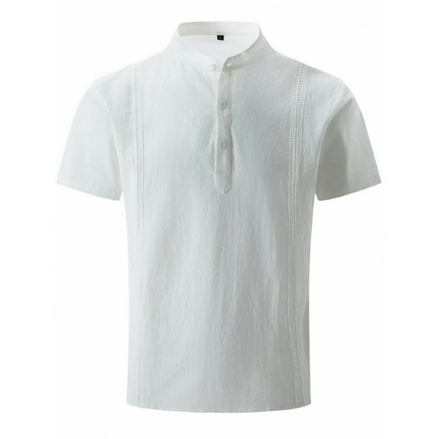 pstuiky Camisas de vestir de manga corta para hombre, Camisa informal holgada de manga corta para hombre, de color liso, fina y de uso diario camisas casuales para hombre xxl
