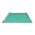 thumbnail image 2 of Ahgly Company Machine Washable Indoor Rectangle Oriental Turquoise Blue Industrial Area Rugs, 8' x 10', 2 of 4