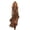 Brown, variant on Women's Bohemian Halter Maxi Dress Ruffled Highlow Asymmetrical Hem Back Cross Adjustable Shoulder Strap Side Zip Casual Dress