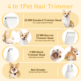 thumbnail image 7 of Dogs Hair Clippers Grooming Kit - 4 in 1 Electric Cordless Cordless Pet Nail Grinder for Dog Cat, Pet Clippers Grooming Paws, Eyes, Ears, Face,Nail, Hair, 7 of 7