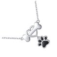 thumbnail image 3 of MasteelfCA Collier Patte de Chien Adorable Cœur d'Amour Mode Empreinte d'Animal, 3 of 7