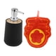 thumbnail image 2 of Dispensador de jabón de manos, botella con bomba de loción con toalla de mano, práctico dispensador de líquido de moda, para encimera, lavandería, Hot palabra chun negro, 2 of 9