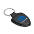 thumbnail image 2 of iPick Image for Mopar Logo Soft Real Black Leather Shield-Style Key Chain, Official Licensed, 2 of 4