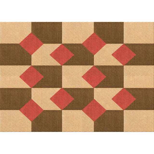 Ahgly Company Machine Washable Indoor Rectangle Transitional Yellow Orange Area Rugs, 2' x 4'
