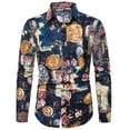 thumbnail image 4 of Camisa de moda para hombre, blusa de manga larga con botones y estampado 3D a rayas, ropa de mujer, ropa de calle vintage para hombre y mujer, camisetas 2024, 4 of 4