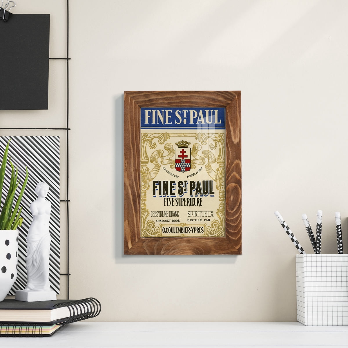 Fine St. Paul -Framed Print w/glass-Walnut