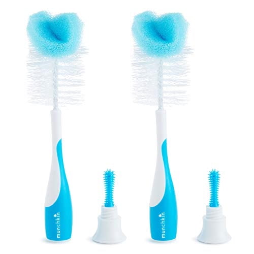 Munchkin Cepillo de Botella de Esponja, Pack de 2, Azul