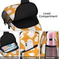thumbnail image 4 of Sling Backpack,Orange Halloween Cute Ghosts Sling Bag with Water Bottle Holder,Waterproof Sling Bag for Men/Women with Headphone Jack for Hiking,Travel, 4 of 6