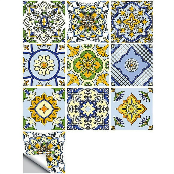 10 piezas pegatina de azulejo simulado