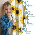 thumbnail image 3 of Blackout Kids Curtains,White Sunflower Childrens Insulated Curtains Set Of 2,Bedroom Essentials,Toddler Room Decor 52x63in(132x160cm), 3 of 4