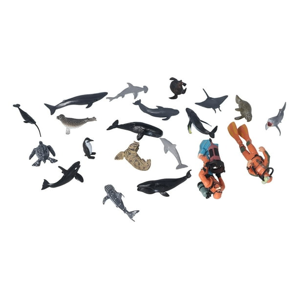 Modelo de figuras marinas Jadeshay 20 piezas de animales marinos realistas