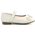 thumbnail image 4 of Kushyshoo Girl's White Flower Flats Soft Mary Jane Dress Party Shoes Non-Slip 13M, 4 of 8