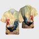 thumbnail image 3 of Camisas de granja con estampado 3D de pollos para hombre, camisa hawaiana informal de playa, camisa informal de manga corta, blusa de un solo pecho, ropa para hombre, 3 of 5