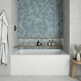 thumbnail image 2 of Streamline NAL-5580-BNK 60 in. x 32 in. Acrylic Right-Hand Drain Alcove Bathtub in Glossy White With External Drain in Brushed Nickel, 2 of 10
