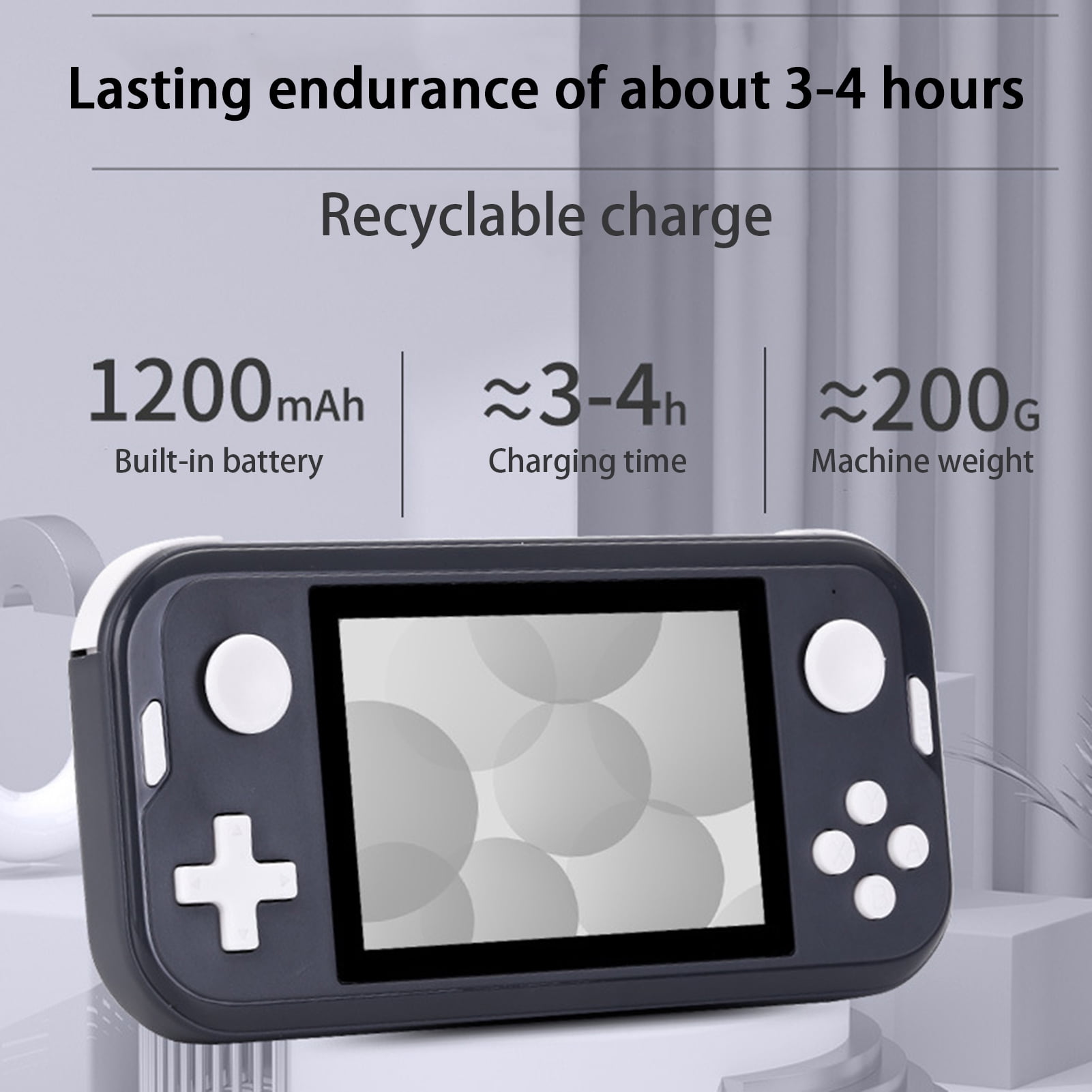 Deyuer Vintage Game Console 3.5 Inch Screen HD-compatible Dual Joystick Control One Click Archive Support TF Card Video Game Console Game Player
