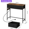 thumbnail image 4 of Industrial Narrow Sofa Table w/Charging Station,Small Console Table for Entryway, 4 of 13