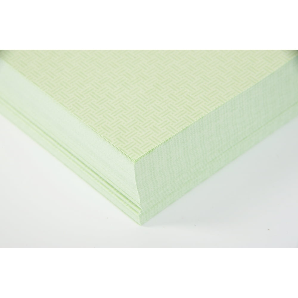 Basketweave Green Security Paper 8.5 x 11, 500 Sheets by Simpson