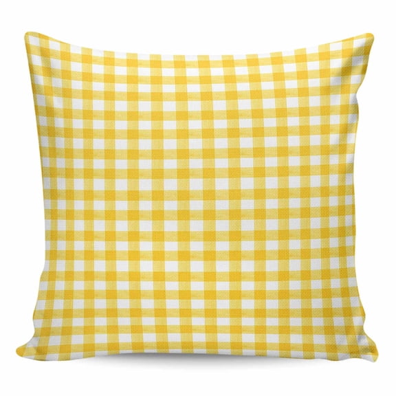 Yellow Pillow Covers 18x18 Inch Decorative Throw Pillow Cover, Country French Rustic Buffalo Plaid Modern Art Sofa Pillowcases Accent Cushion Case Home Decor Bedroom Living Room