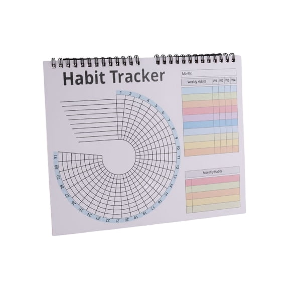 Colorful Habits Trackers Calendar Life Planner Daily Habits Trackers Journal with Binding for Growth