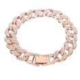 thumbnail image 1 of Hip Hop Pareja Pulsera Cubana Boutique Joyería De Diamantes De Imitación, 1 of 7
