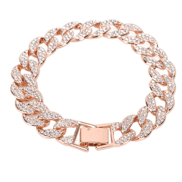 Hip Hop Pareja Pulsera Cubana Boutique Joyería De Diamantes De Imitación