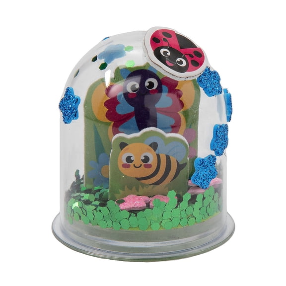Fun Express 2" x 2 1/4" Bug Jar Glitter Globe Craft Kit - Makes 12, Vacation Bible School Supplies