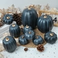thumbnail image 6 of BinKFF 7 Pcs Plastic Pumpkins for Decorating - Artificial Foam Pumpkins for Fall Decor, Thanksgiving, Halloween, Wedding & Party, DIY Craft Fake Pumpkin for Table Centerpiece, 6 of 8