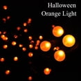 thumbnail image 3 of PYYAN-Orange Halloween String Lights, 13.5ft 50 LED Plug in Indoor Outdoor, Connectable Orange Lights for Halloween Party, Christmas Tree, Fall Decorations with Green Wire, 3 of 4
