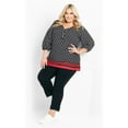thumbnail image 2 of Avenue Women's Plus Size Malia Zip Border Top, 2 of 2