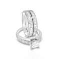 thumbnail image 6 of TRIO Wedding Engagement Ring Set Princess Cut Three Bridal Rings for Women (9), 6 of 7