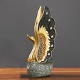 thumbnail image 4 of Figuras de amantes de los cisnes, estatuas de animales de resina, esculturas de cisnes con diamantes de imitación, figuras para el hogar El 16x6.5x31cm, 4 of 8