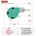 thumbnail image 4 of Pull Chain Switch 3 Speed 4 Wire for Ceiling Fan Lamp Green Silver 2pack, 4 of 5