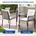 thumbnail image 5 of DEXTRUS Outdoor Dining Chair Set of 2, Rope Woven Design Bistro Chairs, Indoor-Outdoor Armchair Seating - Green and Grey, 5 of 8