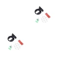 thumbnail image 3 of Scienceny Tope de puerta componente modificado hogar Hotel Oficina pequeño soporte anticolisión puertas tope soporte Hardware reemplazo negro Negro 2piezas Scienceny  CBP491402, 3 of 6