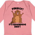 thumbnail image 4 of Inktastic Finally it's Groundhog Day Boys or Girls Long Sleeve Baby Bodysuit, 4 of 5
