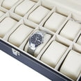 Zimtown New 12 Slot Leather Watch Box Display Case Organizer Glass Top ...