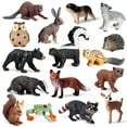 thumbnail image 1 of Figuras de animales del bosque SCAHOW, 16 unidades, para regalo de cumpleaños para niños, 1 of 6