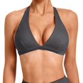 thumbnail image 3 of ManxiVoo Wireless Sports Bra Backless Deep V Neck Halter Design with Removable Padded Cups for Yoga Running Fitness Gym Workout, 3 of 7