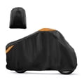 thumbnail image 1 of Cubierta de motocicleta de 86.61' de longitud, impermeable, protección contra la lluvia, el polvo y el sol, color negro, 1 of 7