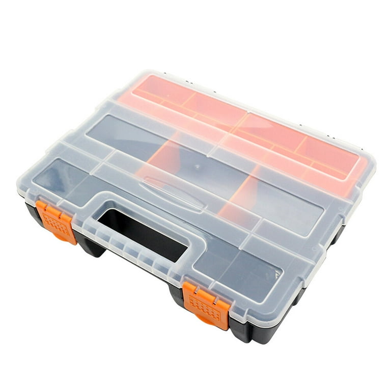 Plastic Storage Box Portable Parts Storage Box Adjustable Multiple