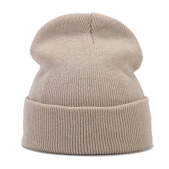 Women's Hats & Caps Knitted Cuffed Soft Warm Unisex Beanie Ski Watch Cap Winter Hats for Women Beige A