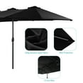 thumbnail image 6 of Sonerlic 15 x 9ft Double-Sided Patio Umbrella with Large Canopy Outdoor Table Umbrella for Garden, deck and pool,Black, 6 of 7
