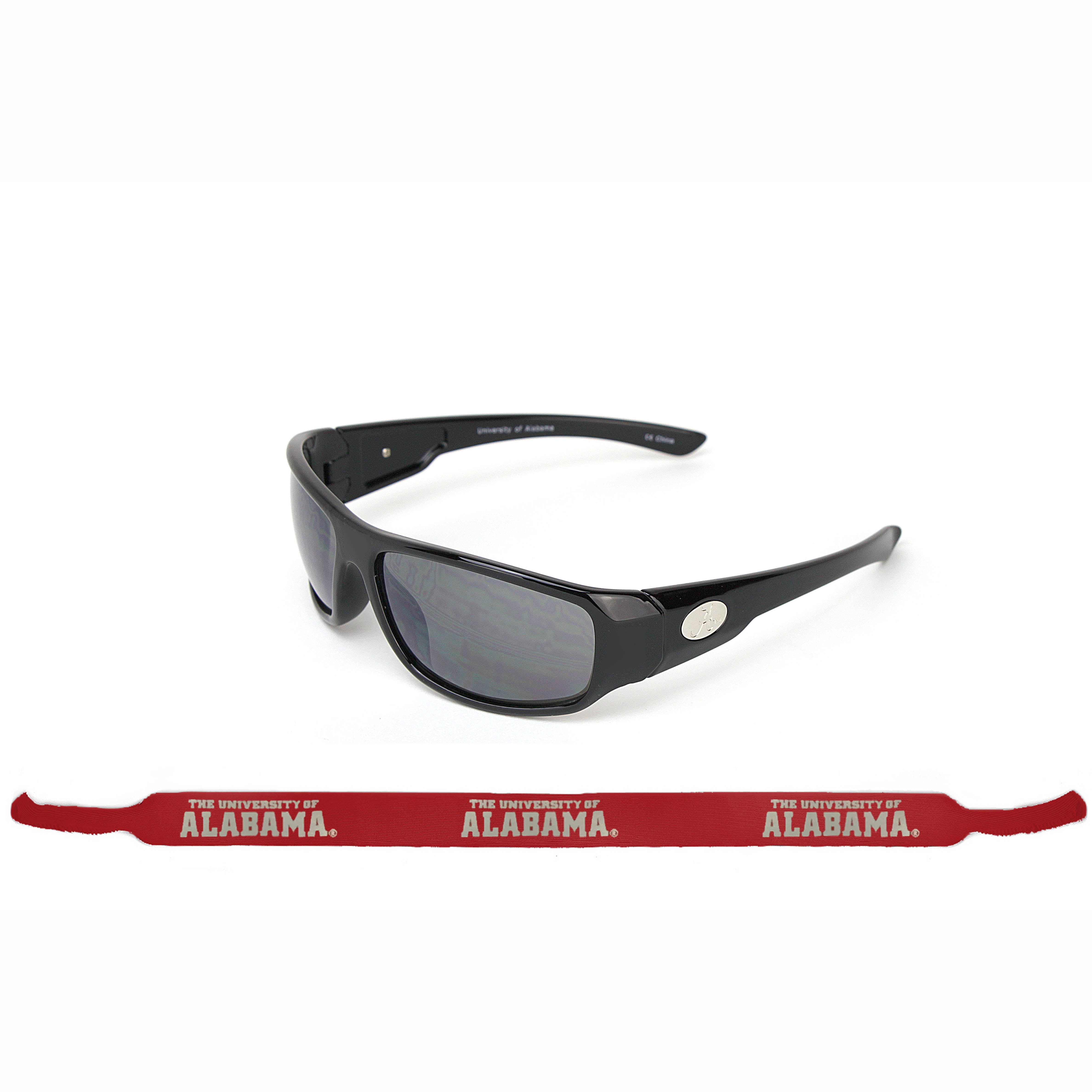Black Adult Size NCAA Alabama Crimson Tide Chrome Wrap Sunglasses and Bag