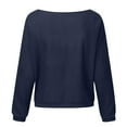thumbnail image 4 of Mohiass Boat Neck Batwing Sleeves Dolman Knitted Sweaters and Pullovers Tops for Women Navy XL, 4 of 8