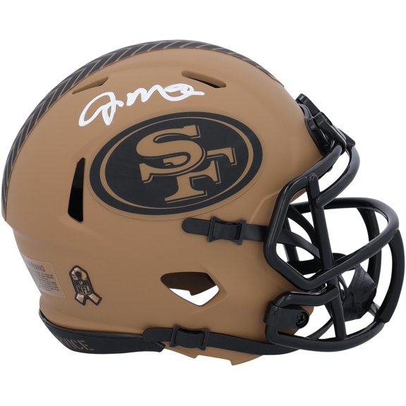 Joe Montana San Francisco 49ers Autographed Riddell 2023 Salute to Service Speed Mini Helmet - Fanatics Authentic Certified