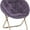 Purple, variant on Round Folding Faux Fur Saucer Chair,Moon Chair for Bedroom Living Room Dorm Garden Courtyard Foldable Metal Frame Oversized Large Comfy Furry Padded Soft Lazy Cozy Lounge Chair for Adults,Light Blue